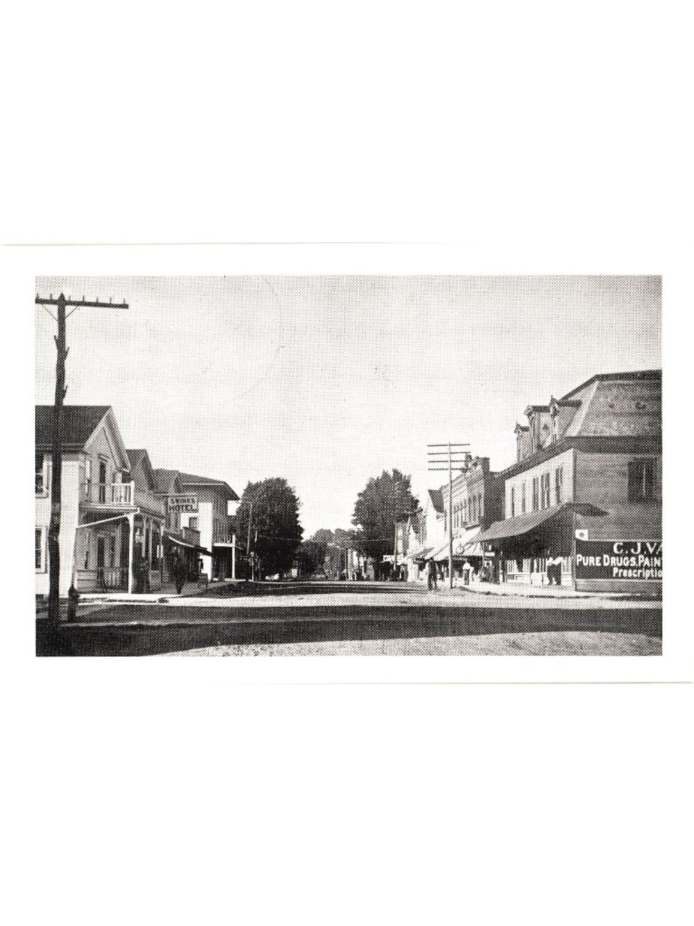 Main Street Andover New York Historical Postcard 1986 Limited Edition Unused B/W